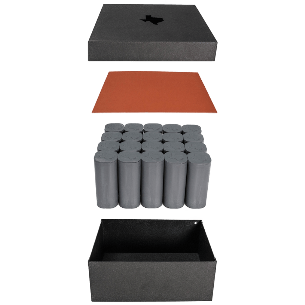 Exploded view of the layers and tubes in a Monster Box